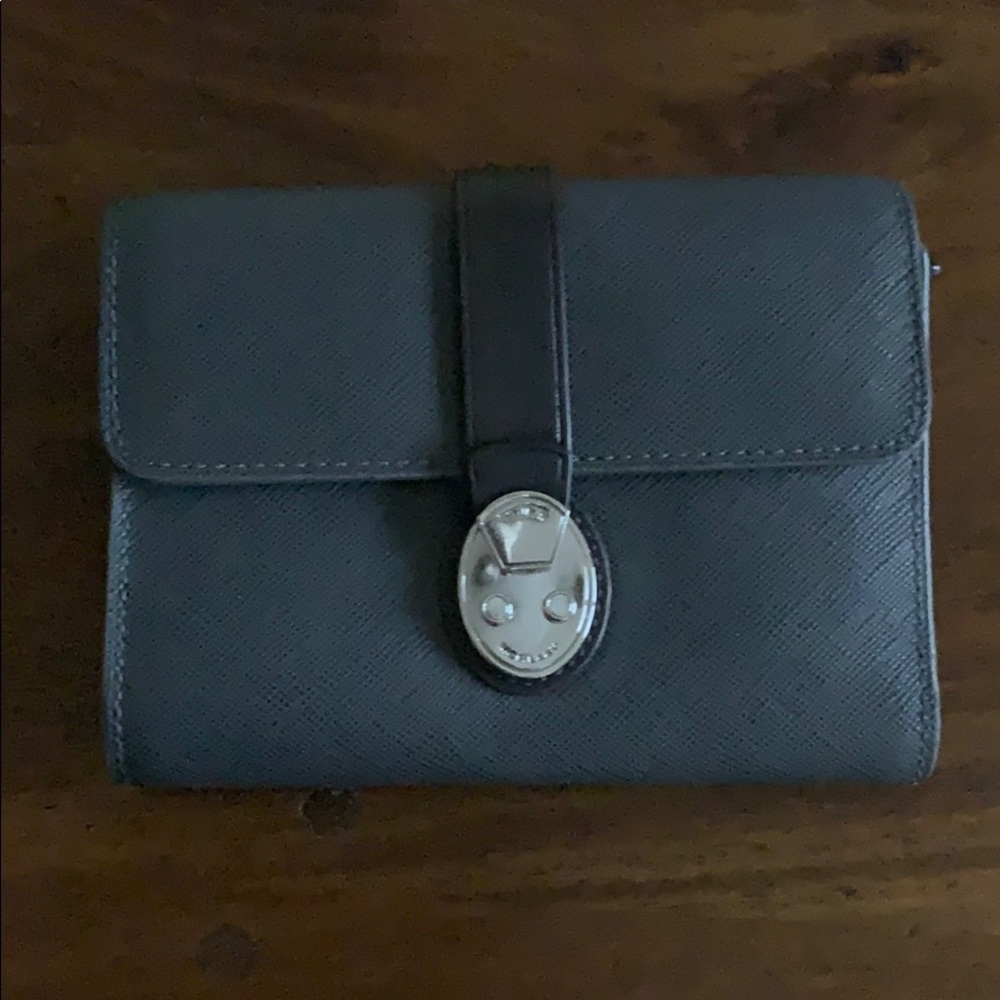 Tumi Women’s Wallet - Dark Grey / Brown Leather